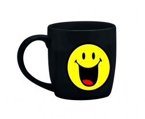 Zak Designs Smiley Open Mouth Emoji Black Espresso Mug 7.5cl RRP 3.99 CLEARANCE XL 1
